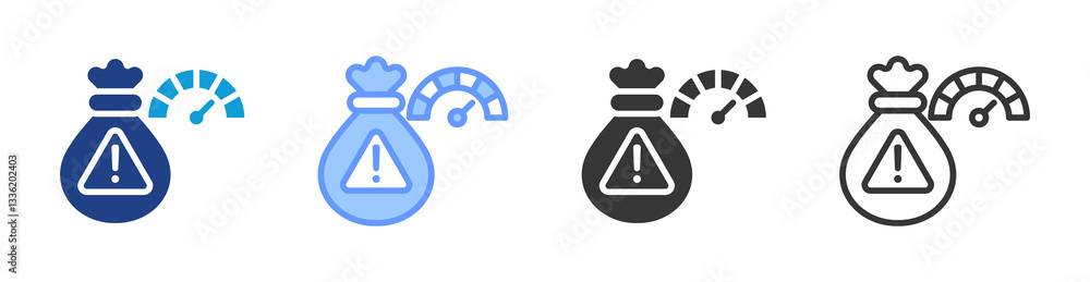 Aufkleber Risk Tolerance icon set multiple style collection