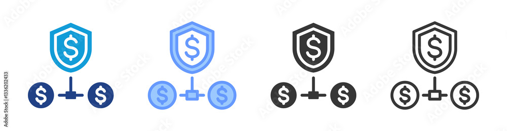 Poster Principal icon set multiple style collection