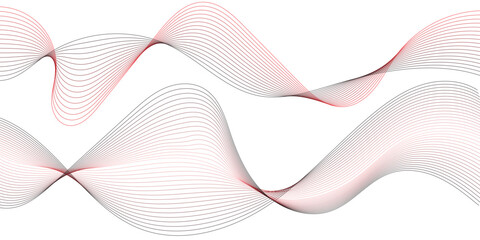 Fototapeta premium Wave flowing liquid line abstract background. Black and white vector design 3D lines in perspective, curve and wave lines in motion, smooth and soft backdrop.