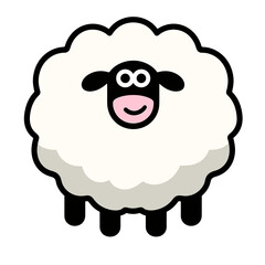 Happy Sheep Cartoon Character