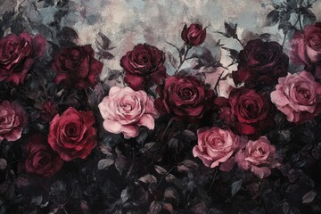 Dark Romantic Rose Garden