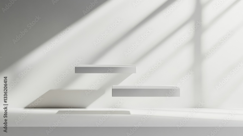Aufkleber smooth and clean 3d business representation on minimalist display