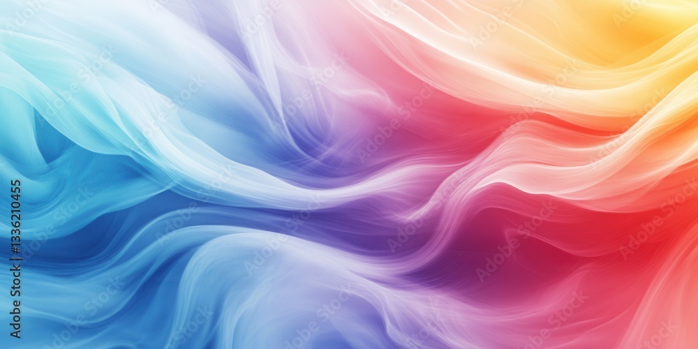 Poster chromatic symphony: a flowing and vibrant abstract artwork, a harmonious blend of colors and texture