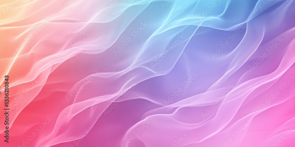 Poster abstract rainbow wave: this image presents a captivating blend of vibrant rainbow hues, seamlessly m