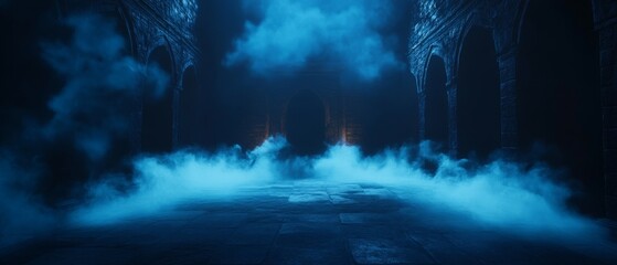 Mystical Foggy Ancient Ruins