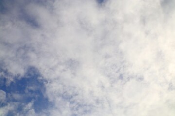 Beautiful Sky View with Soft Clouds, Nature Background Scenery