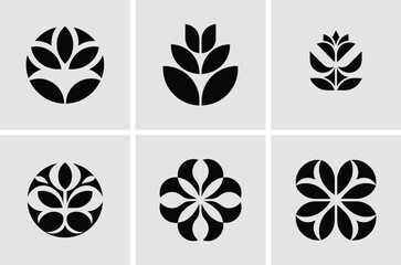 Floral Logo Design Set – Nature-Inspired Vector Icons