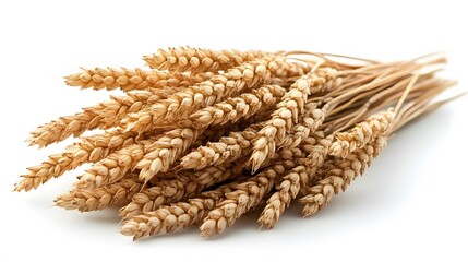 Sheaf of wheat ears isolated on a white background