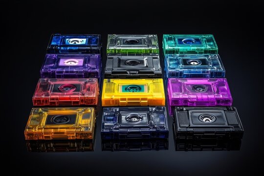 Colorful Cassette Tapes