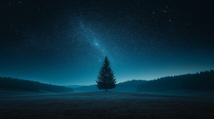 darkness of a new moon night sky is subtly illuminated by a faint glimmer of starlight creating a mysterious and atmospheric scene Wallpaper Desktop