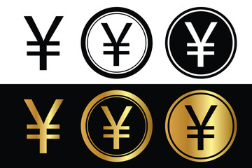 Obraz premium Yen coin vector, Yen coin sign, Yen coin, Golden yen coin, Money, Currency, Yen
