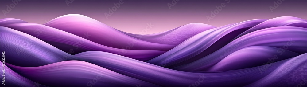 Poster Abstract waves of purple hues create a flowing design element