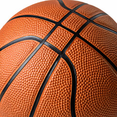 Realistic Basketball &ndash; Isolated on White Background, Transparent PNG, AI-Generated