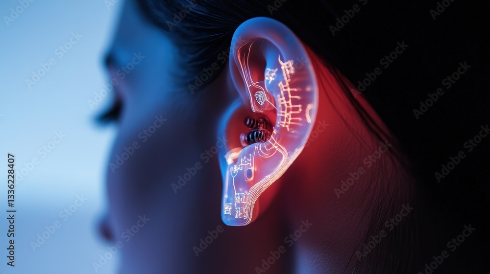 Poster an innovative prototype of a 3d-printed ear with graphene-based circuits, enabling direct neural con
