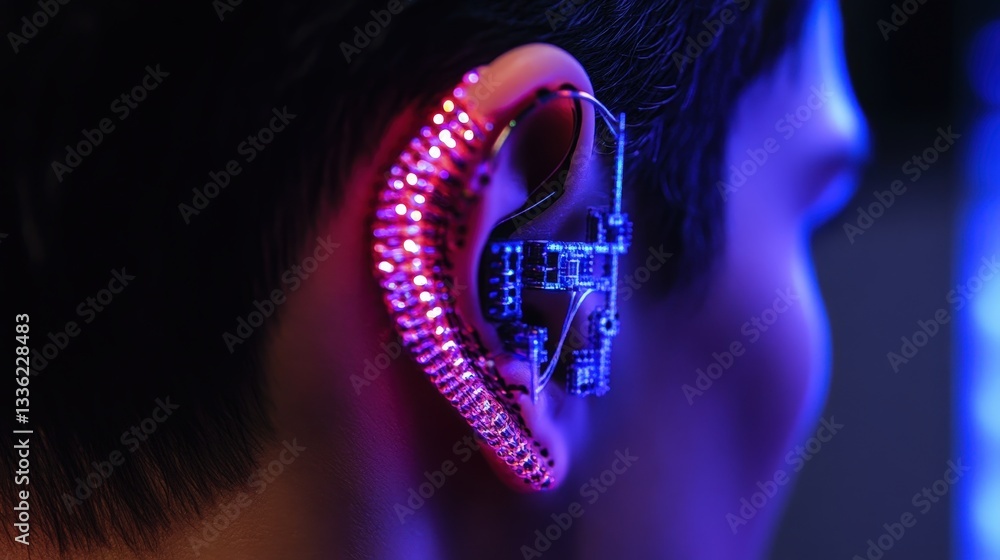 Poster an innovative prototype of a 3d-printed ear with graphene-based circuits, enabling direct neural con