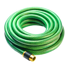 Green Garden Hose on transparent background