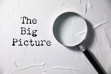 the big picture text with magnifier