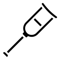 crutches vector glyph icon