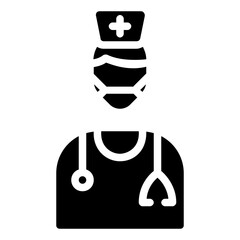 doctor vector glyph icon