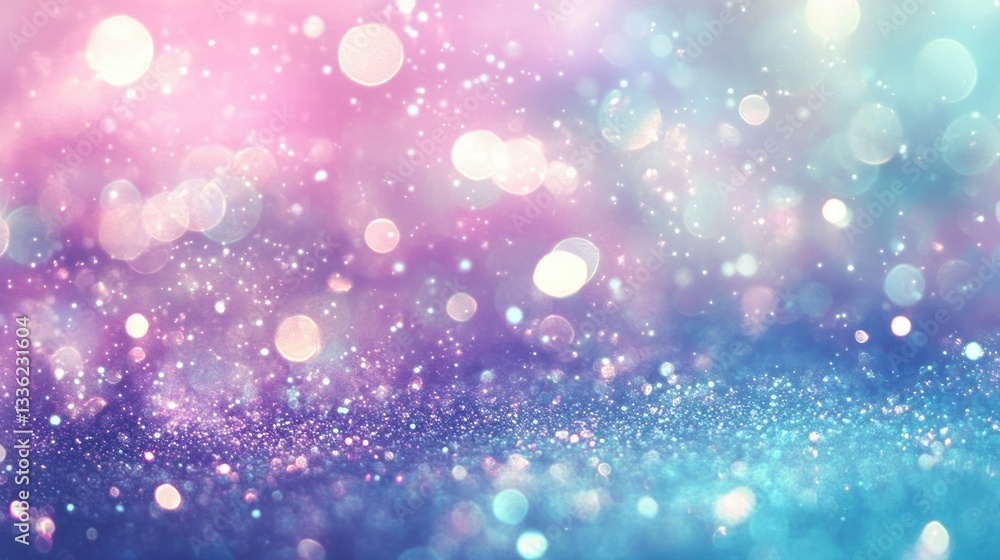 Poster beautiful sparkling background with out of focus shiny glitter particles