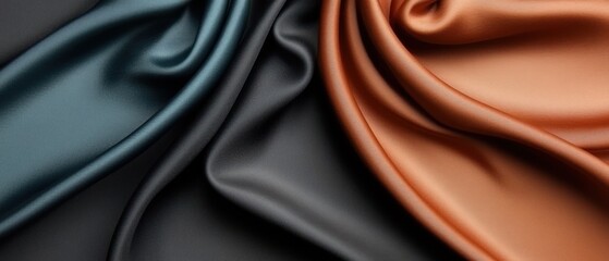 Obraz premium Three Elegant Swathes Of Silky Smooth Fabric Textures