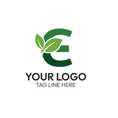 Eco-Friendly E Letter Logo – Green Nature and Sustainable Branding