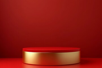 Red and Gold Minimalist Product Display