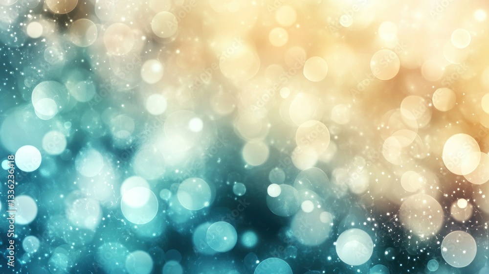 Poster Abstract background showing blurred colorful bokeh light effects across the frame
