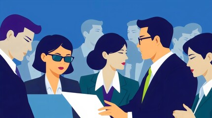 Professional Teamwork & Collaboration in a Modern Office Environment