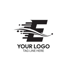 Modern E Letter Logo – Dynamic and Speed-Inspired Monogram Design