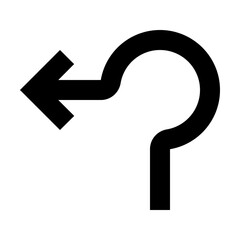 U-Turn Left Arrow
