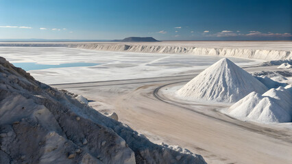 view of ore mine, lithium ore mining