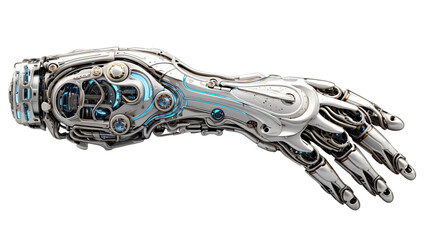 3D robot hand with transparent background