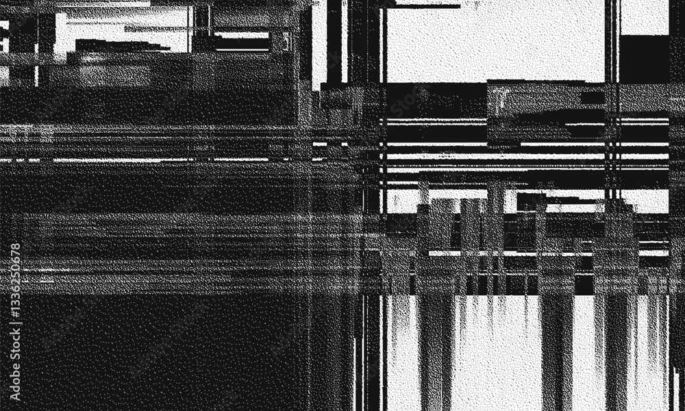 Poster glitch background. vhs grunge texture with noise effect and pixelation. analog video digital errors.