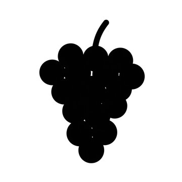 recommend clip art: black and white simple grape silhouette illustration clipart icon symbol graphic design