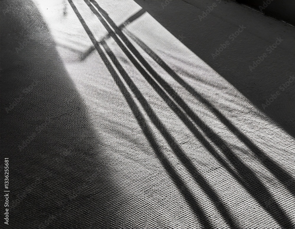 Poster abstract patterns of light and shadow cast by a moving object.
