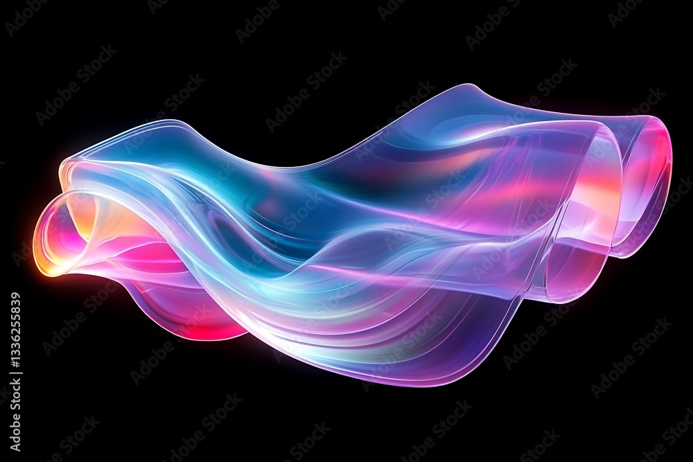 Poster abstract colorful glowing wave. (1)