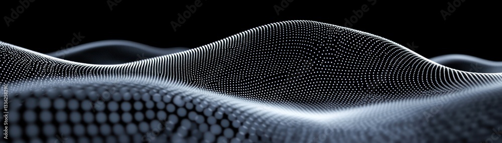 Poster Abstract rendering of connected points creating undulating surface texture