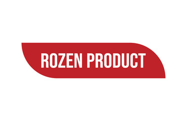 Red banner rozen Product isolated on white background.