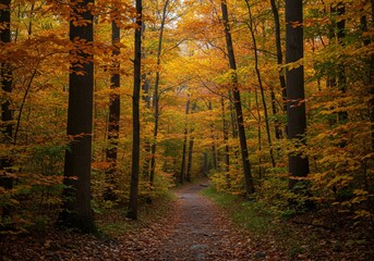 Fototapeta premium Autumn Forest Path
