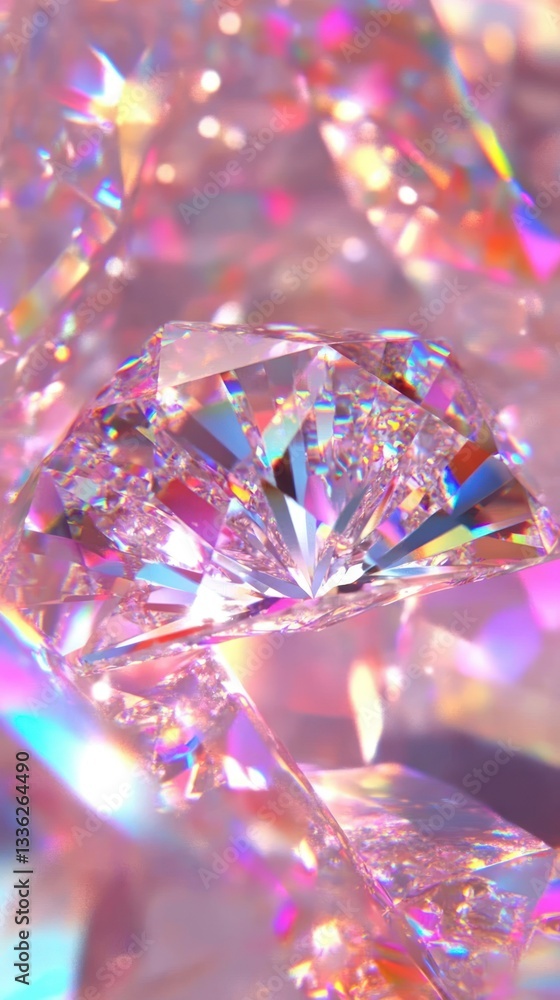 Poster a close up view of a dazzling precious gemstone
