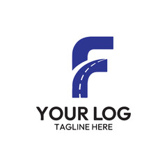 F Letter Road Logo – Transportation and Logistics Branding Design