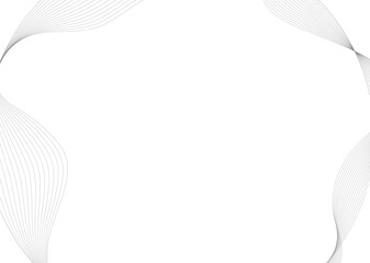 Circle with wave line pattern flowing background in concept of music, technology, ai, futuristic