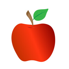 Red apple vector illustration