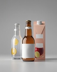Photorealistic Craft Beer Bottle Mockup with Sustainable Packaging