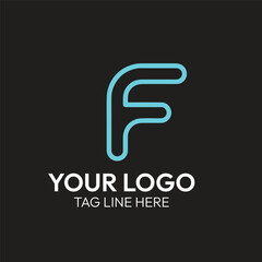 Neon F Letter Logo – Futuristic and Modern Branding Design