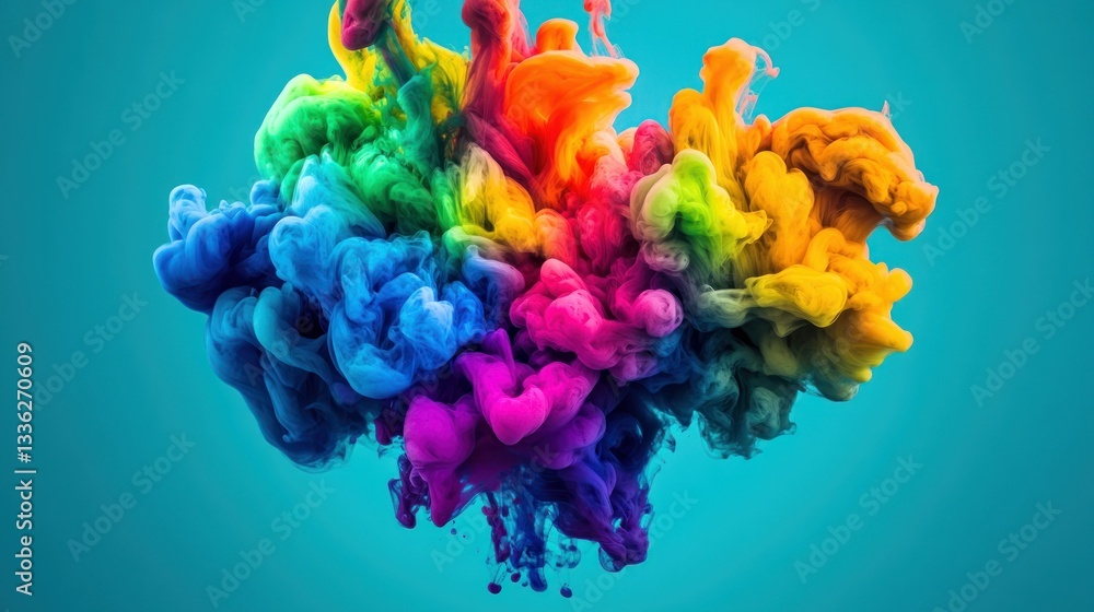 Poster a vibrant cloud of color creates a colorful explosion of hue