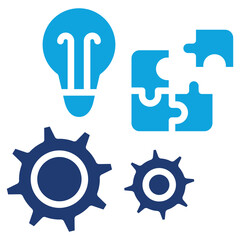 Puzzle glyph color icon