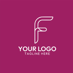 Minimalist F Letter Logo – Modern Line Art Monogram Design