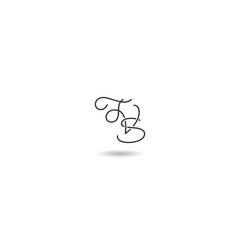 TVS letter logo icon with shadow